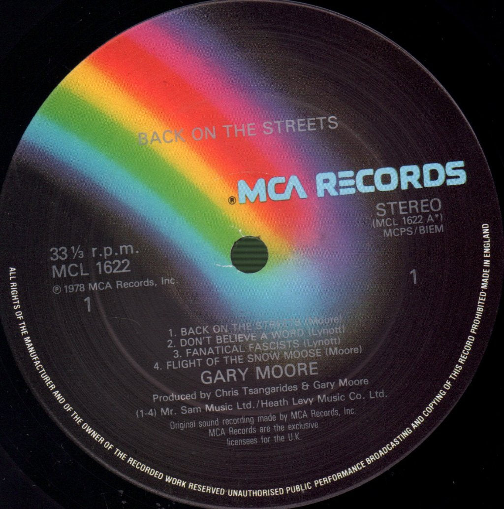 Gary Moore - Back On The Streets - Lp