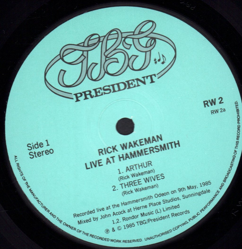 Rick Wakeman - Live At Hammersmith - Lp