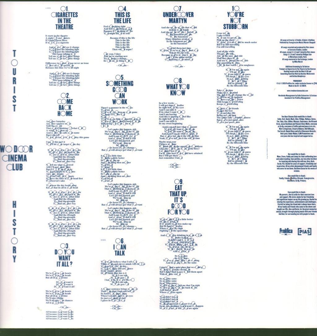 Two Door Cinema Club - Tourist History - Lp