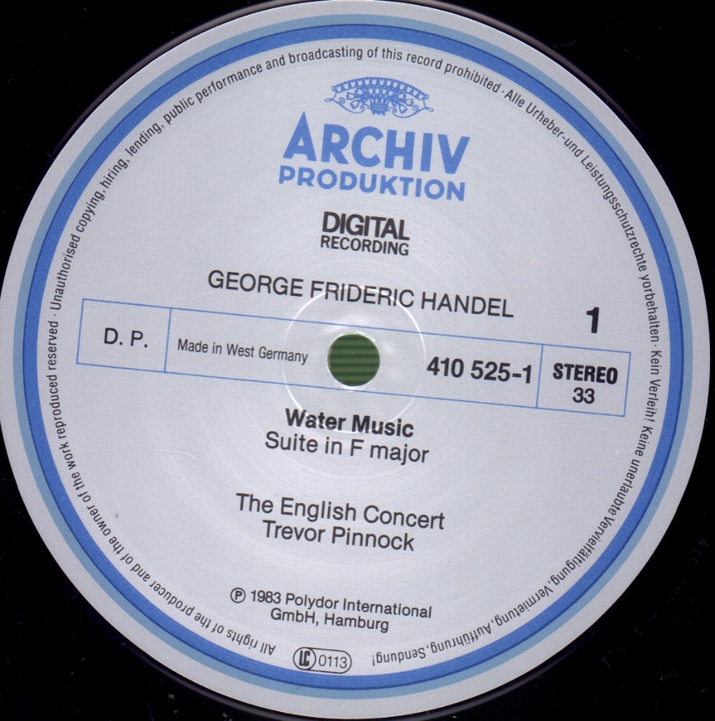Handel - Water Music - Lp