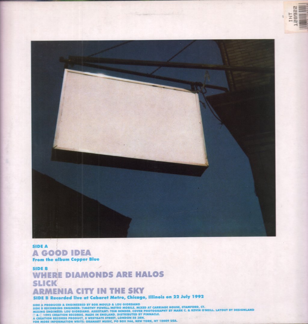 Sugar (Bob Mould's Group) - A Good Idea - 12 Inch