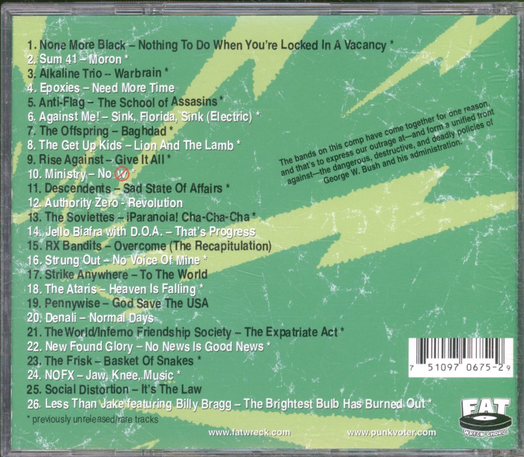 Various Artists - Rock Against Bush Vol 1 - Cd/Dvd