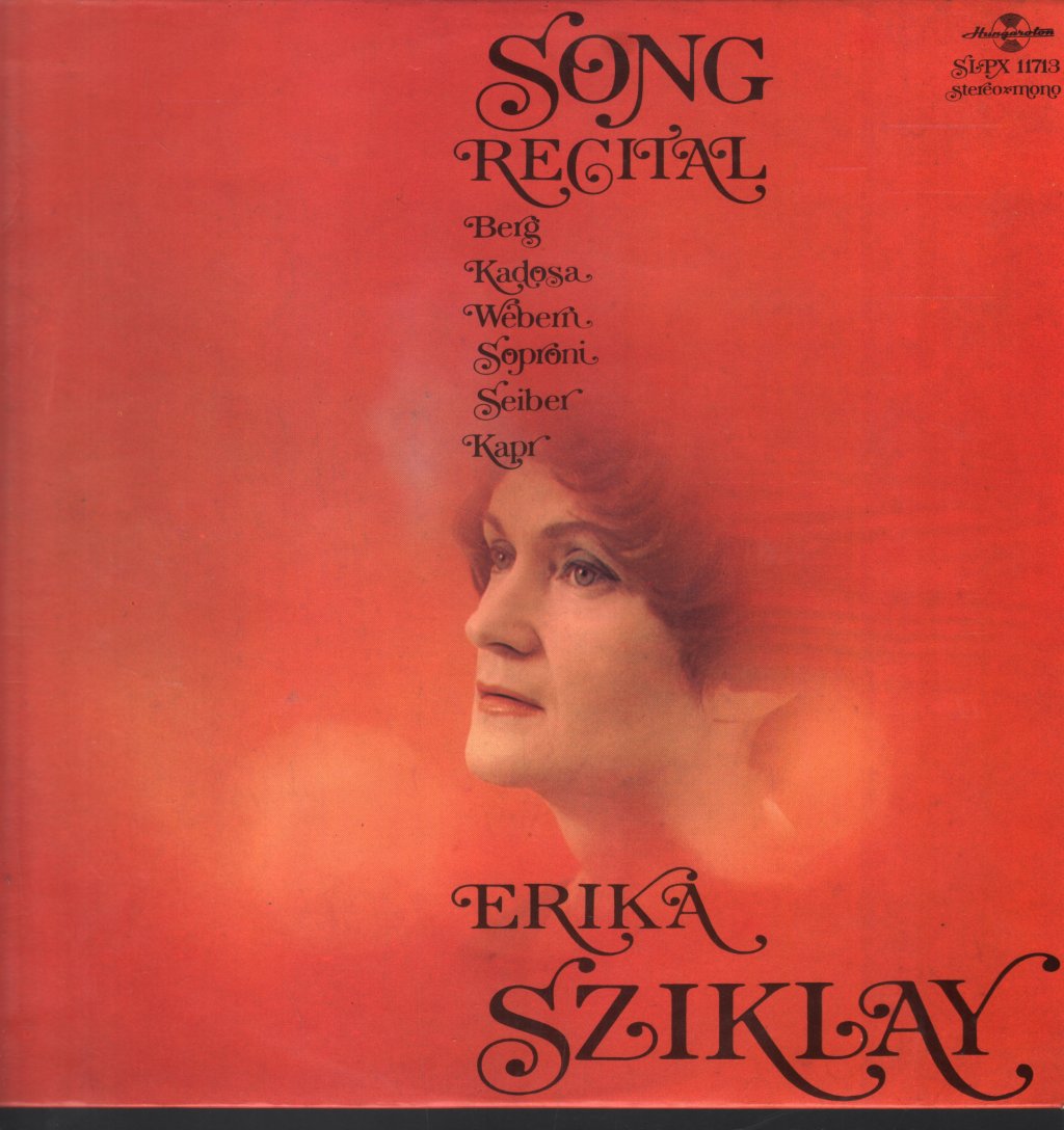 Erika Sziklay - Song Recital - Lp