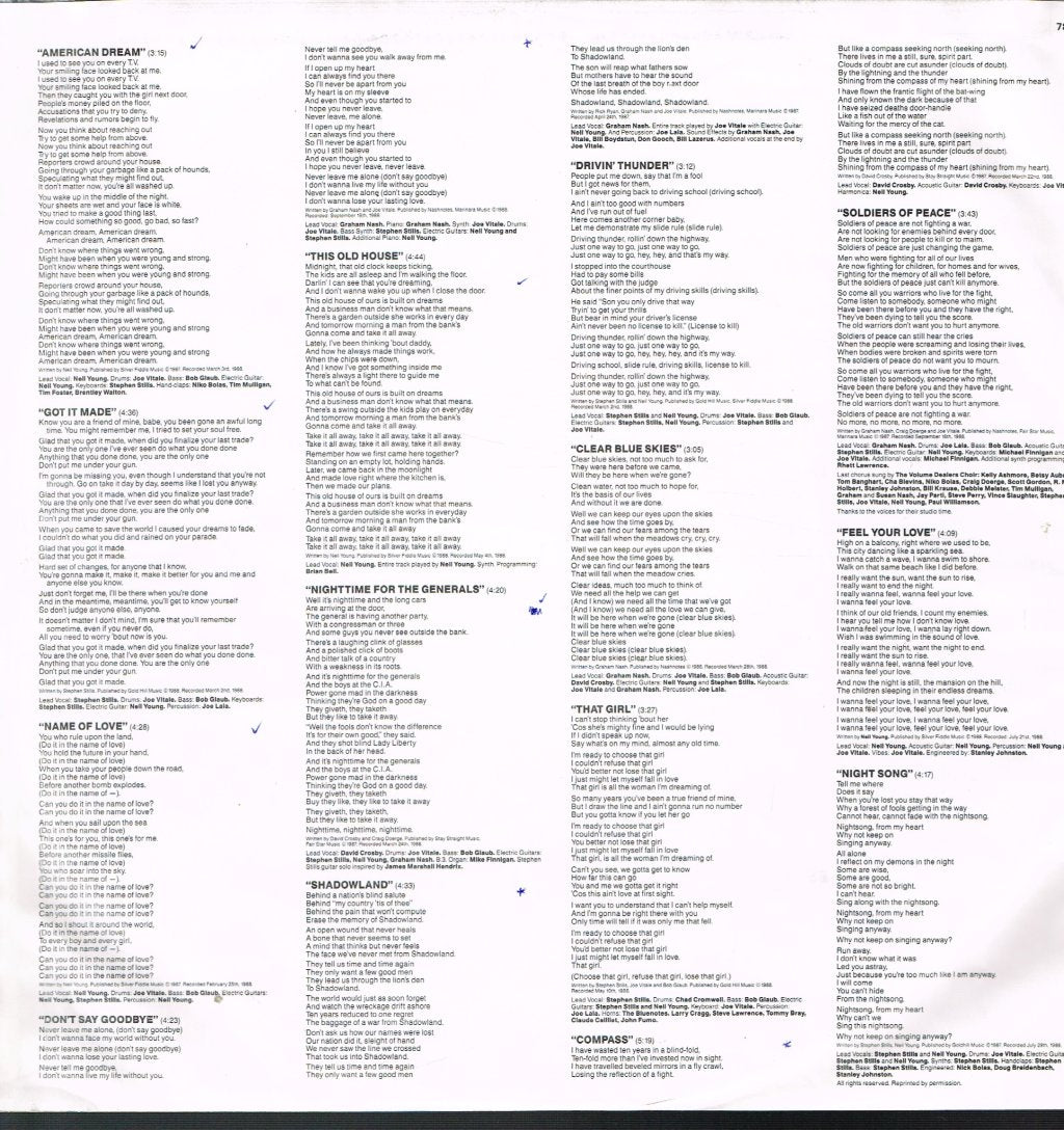 Crosby Stills Nash And Young - American Dream - Lp