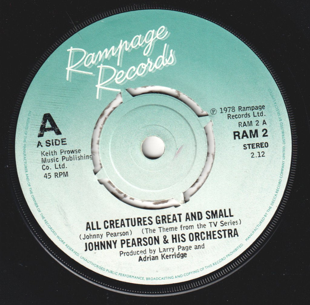 Johnny Pearson And His Orchestra - All Creatures Great And Small - 7 Inch