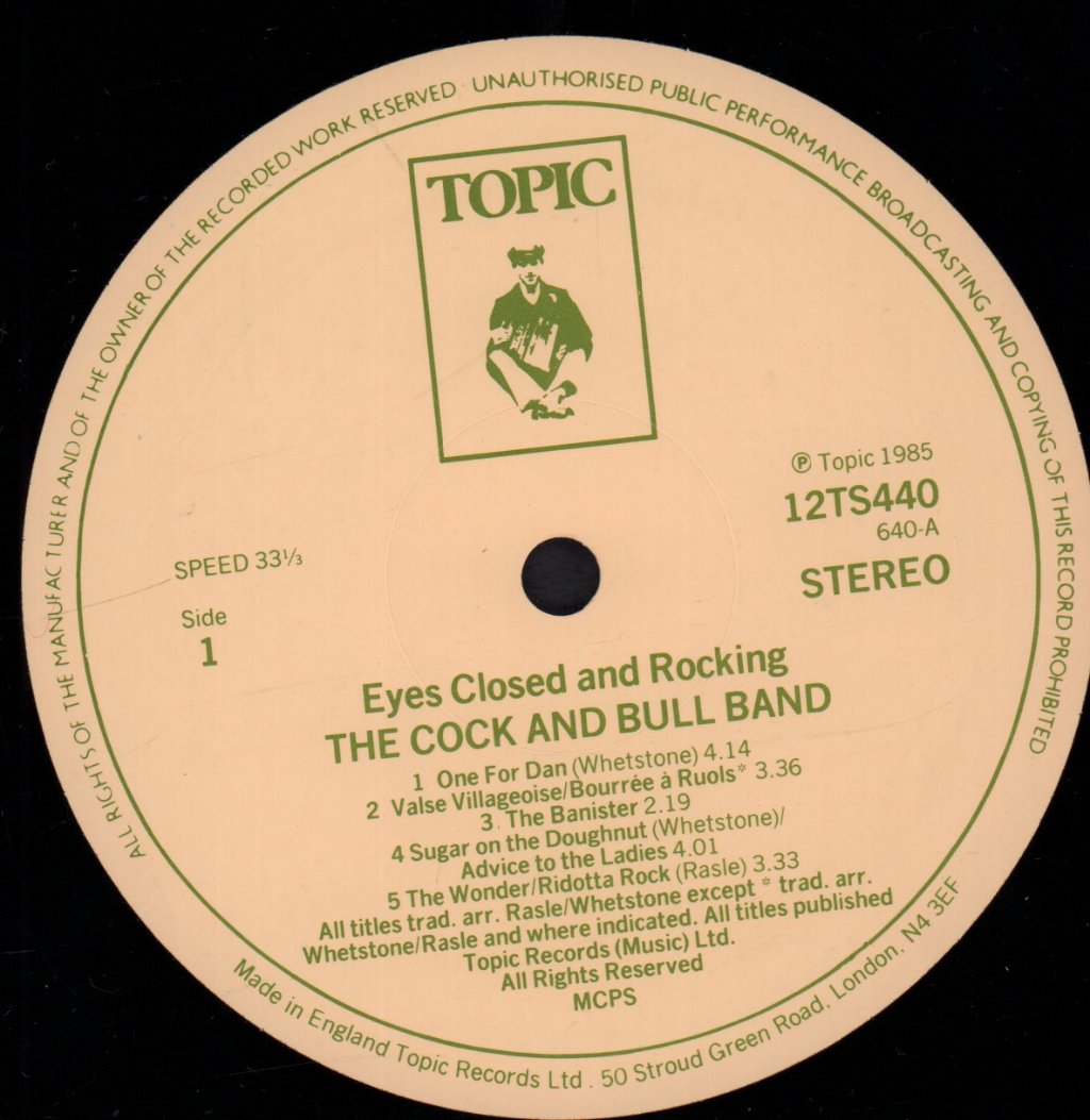 Cock And Bull Band - Eyes Closed And Rocking - Lp