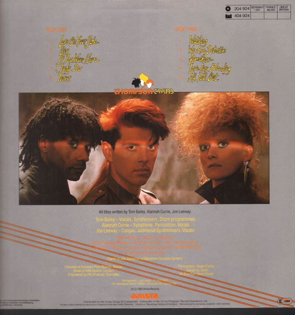 Thompson Twins - Quick Step And Side Kick - Lp