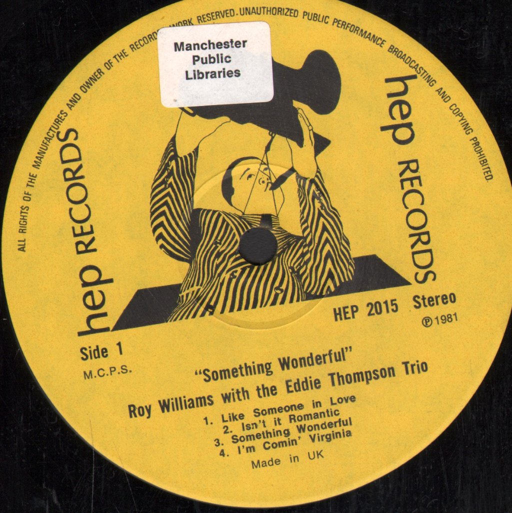 Roy Williams With The Eddie Thompson Trio - Something Wonderful - Lp