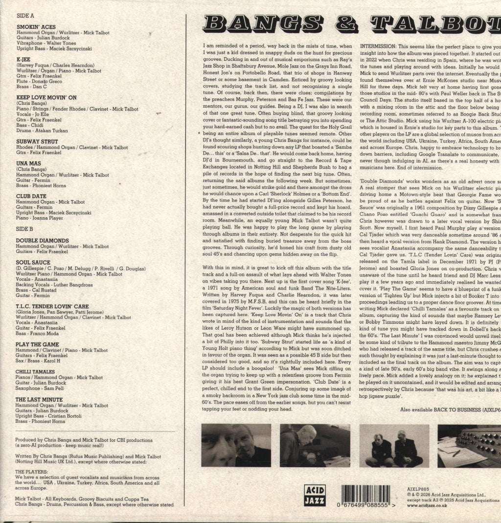 Bangs & Talbot - Smokin' Aces - Lp