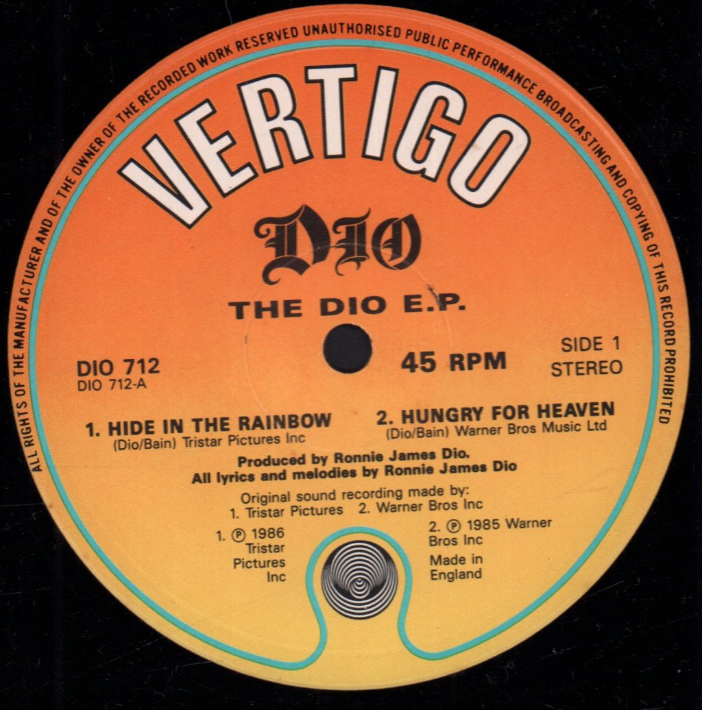 Dio - Hide In The Rainbow - 12 Inch