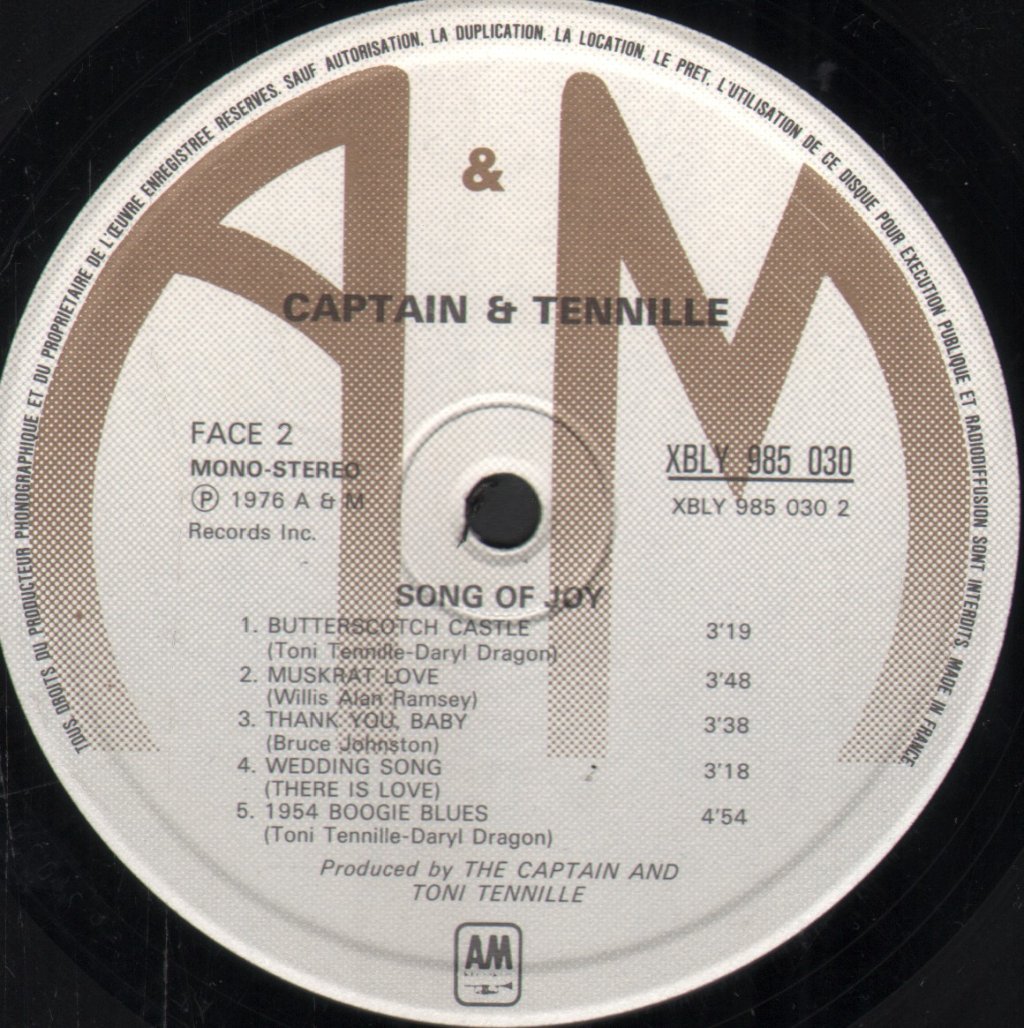 Captain And Tennille - Song Of Joy - Lp