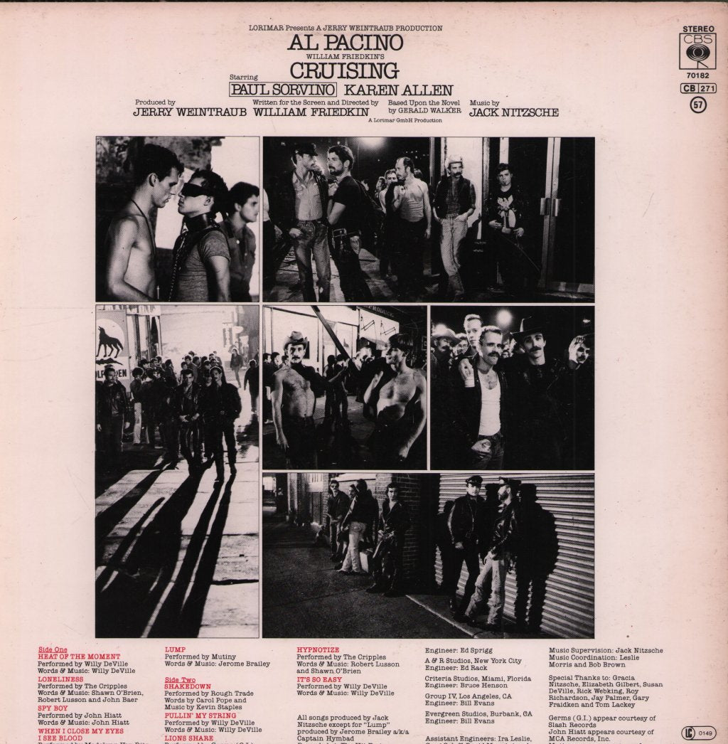 Various Artists - Cruising (Music From The Original Motion Picture Soundtrack) - Lp