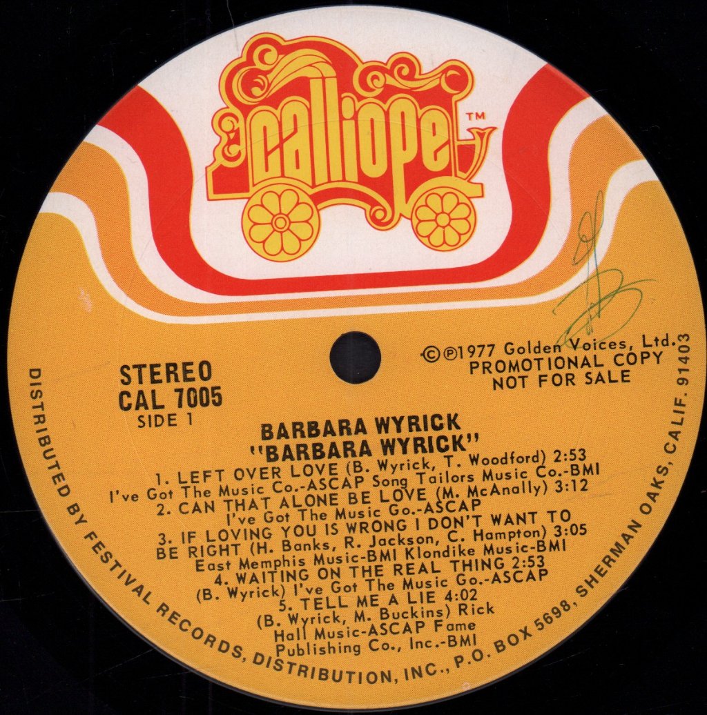 Barbara Wyrick - Barbara Wyrick - Lp