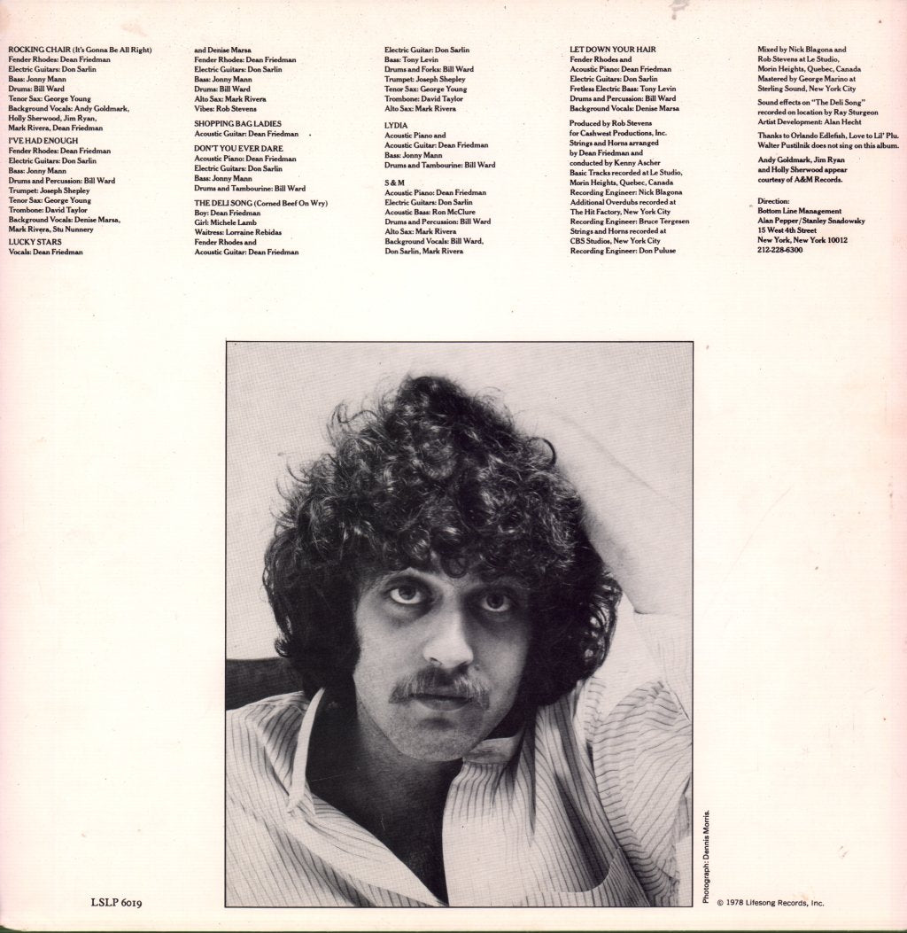 Dean Friedman - Well Well Said The Rocking Chair - Lp