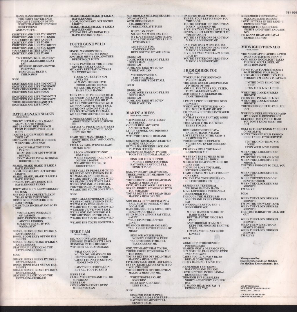 Skid Row - Skid Row - Lp