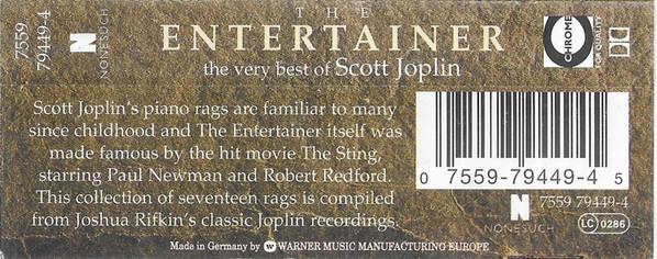 Joshua Rifkin - Entertainer The Very Best Of Scott Joplin - Cassette
