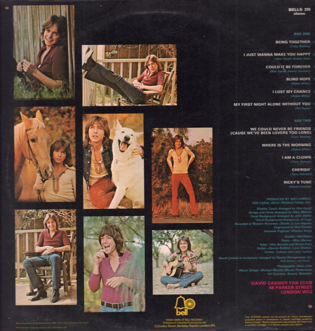 David Cassidy - Cherish - Lp