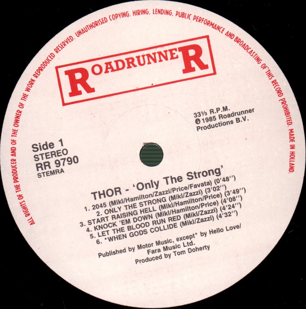 Thor - Only The Strong - Lp