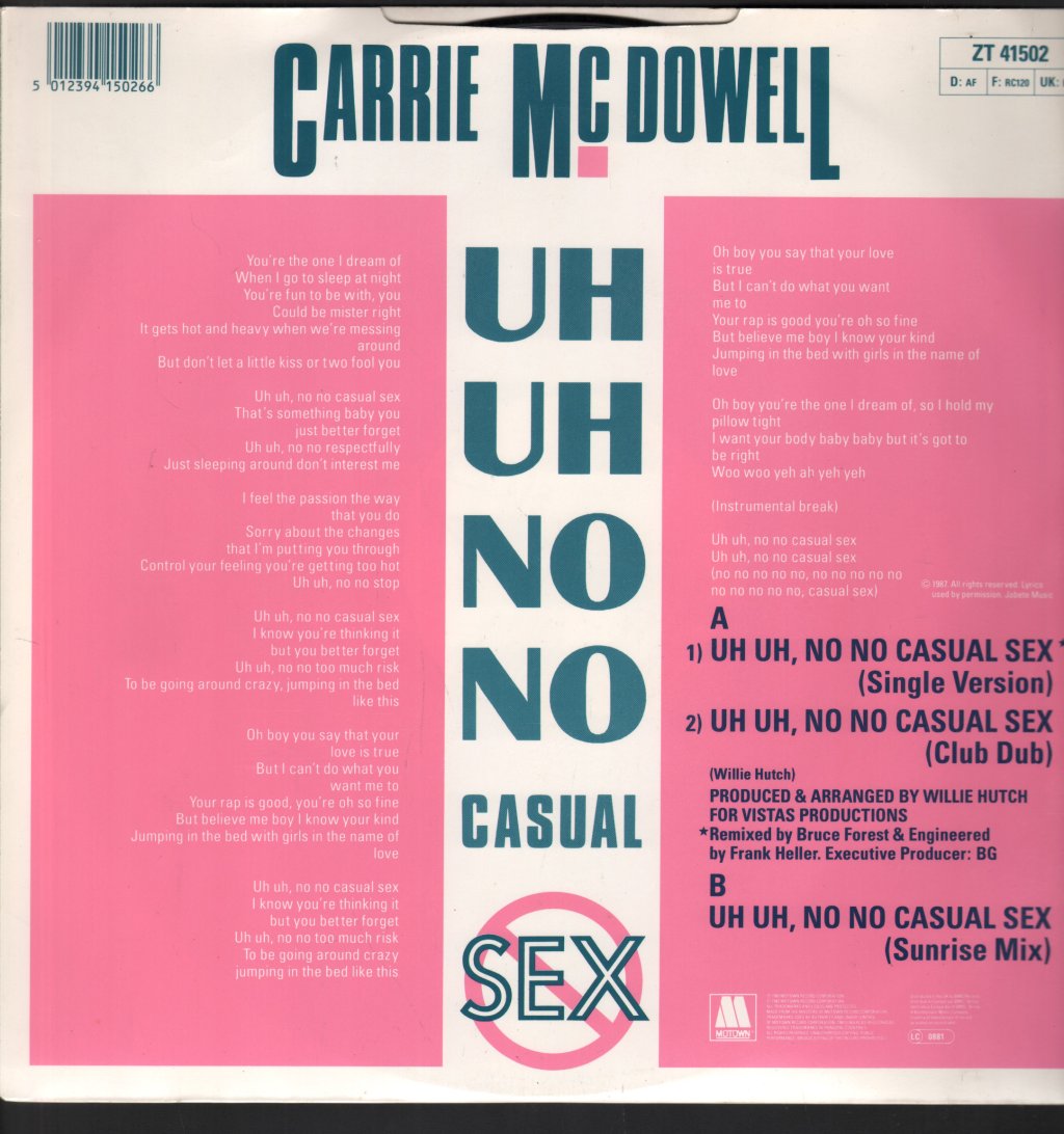 Carrie Mcdowell - Uh Uh No No Casual Sex - 12 Inch
