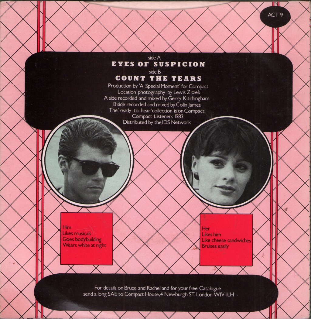 Bruce Morrison And Rachel Orlane - Eyes Of Suspicion - 7 Inch