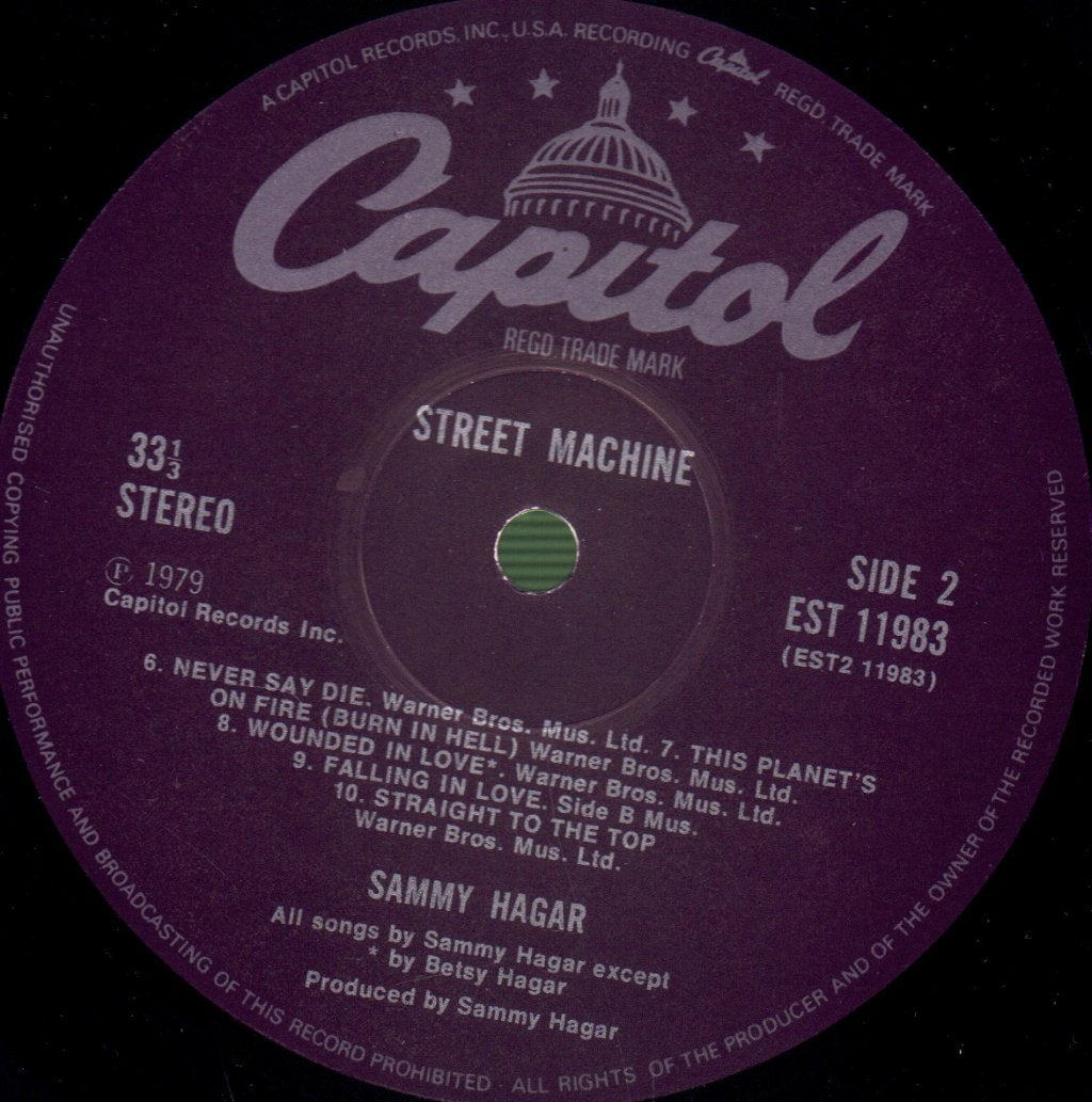 Sammy Hagar - Street Machine - Lp
