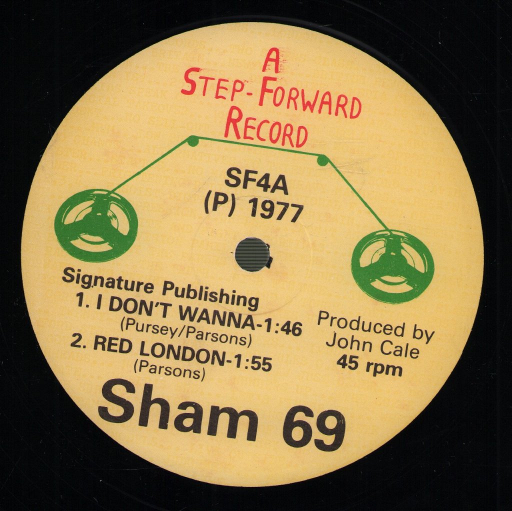 Sham 69 - I Don't Wanna - 12 Inch