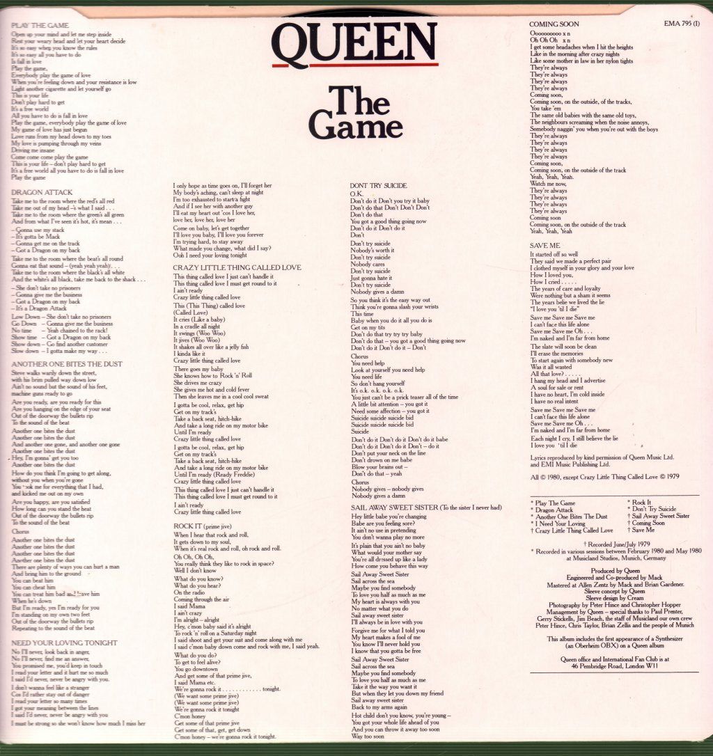 Queen - Game - Lp
