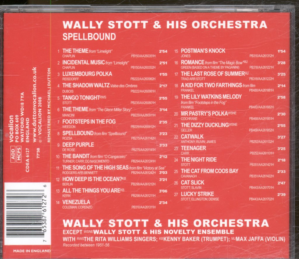 Wally Stott And His Orchestra - Spellbound - Cd