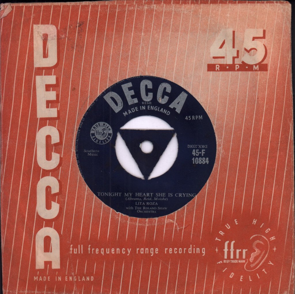 Lita Roza - Tonight My Heart She Is Crying - 7 Inch