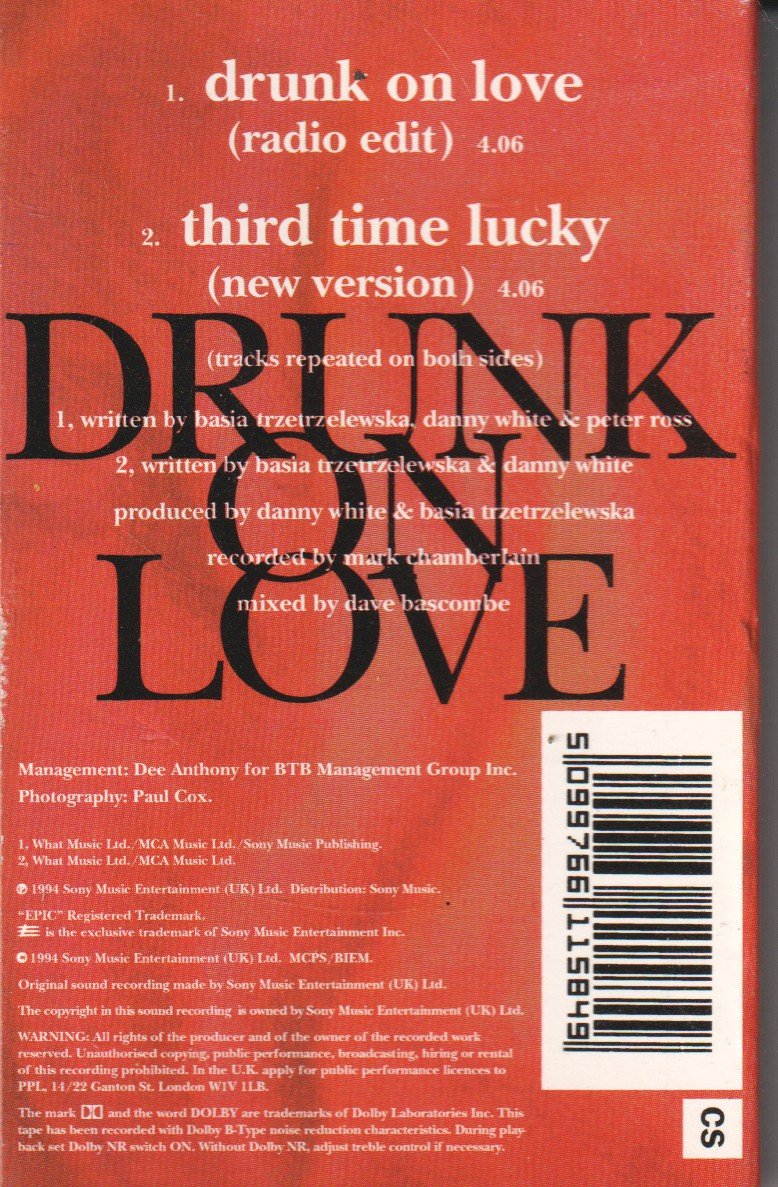 Basia - Drunk On Love - Cassette
