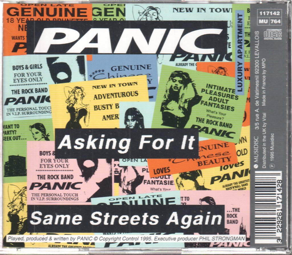 Panic (Rock/Metal Group) - Same Streets Again / Asking For It - Cd