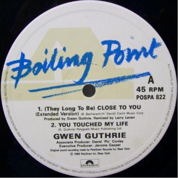 Gwen Guthrie - They Long To Be Close To You - 12 Inch