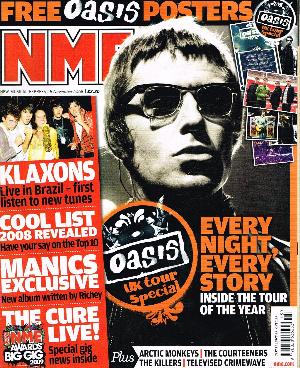 Oasis - NME 8 November 2008 - Magazine