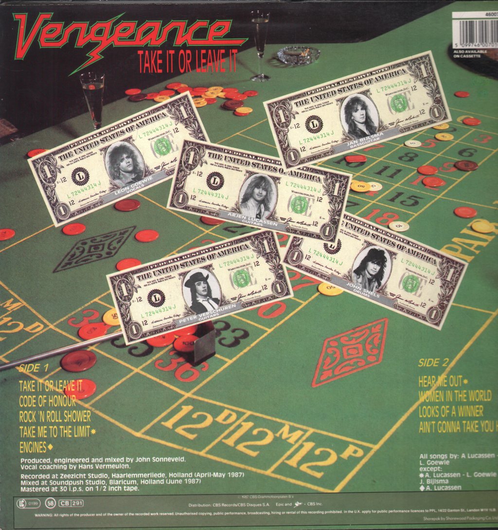 Vengeance - Take It Or Leave It - Lp
