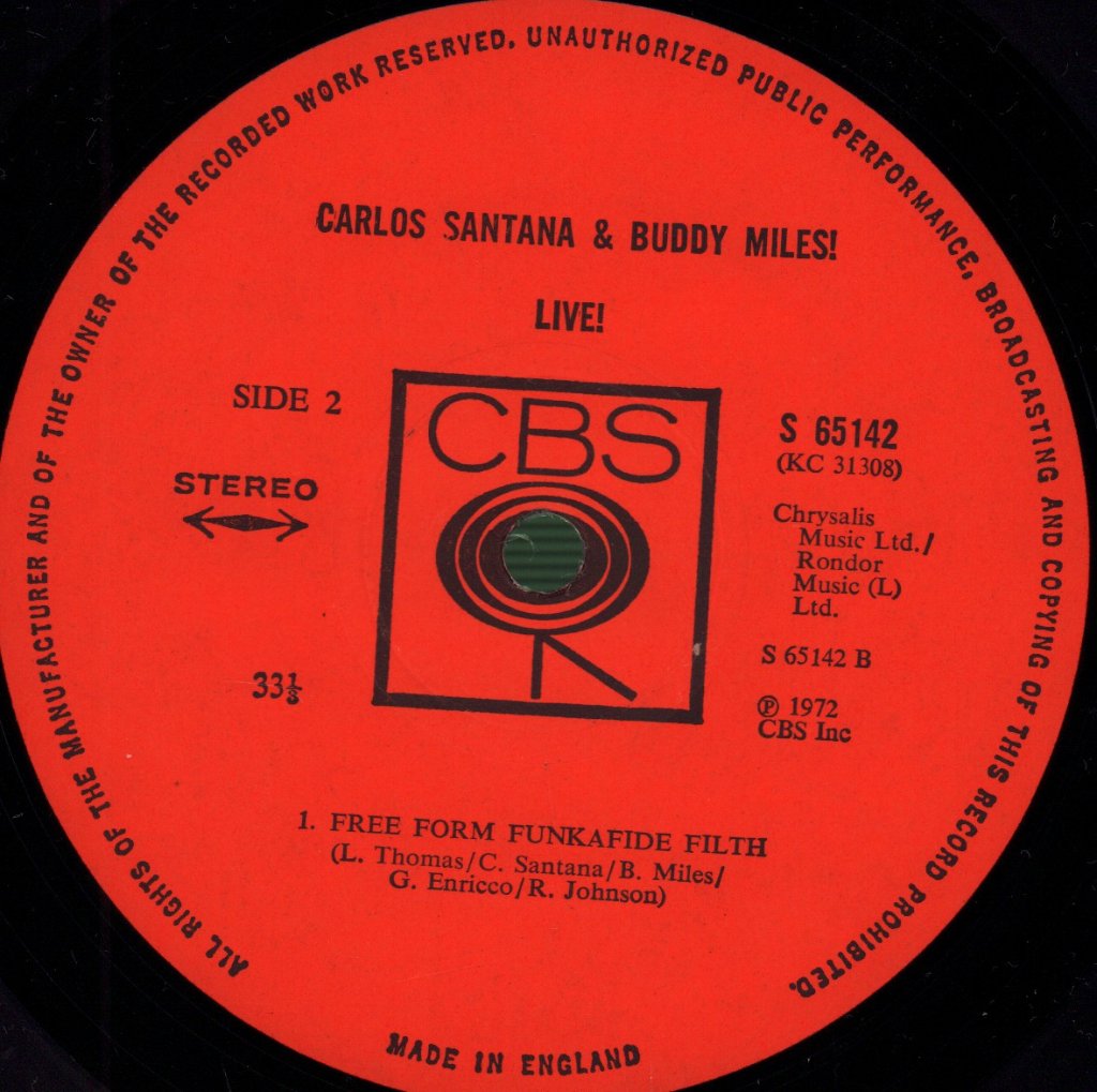 Carlos Santana And Buddy Miles - Live - Lp
