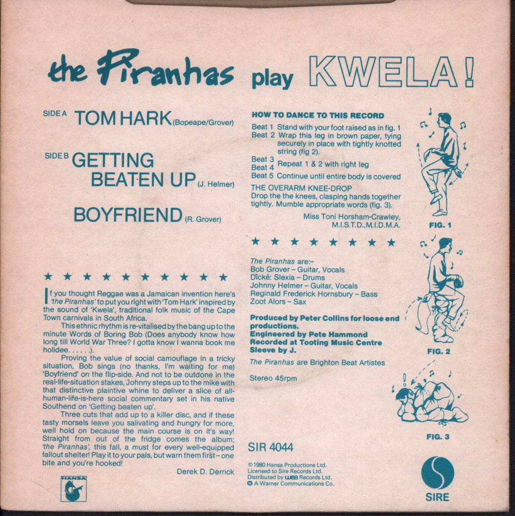 Piranhas - Tom Hark - 7 Inch