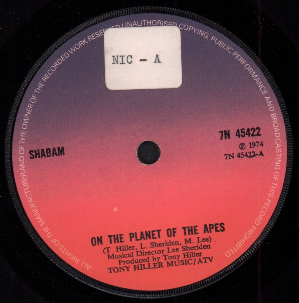 Shabam - On The Planet Of The Apes - 7 Inch