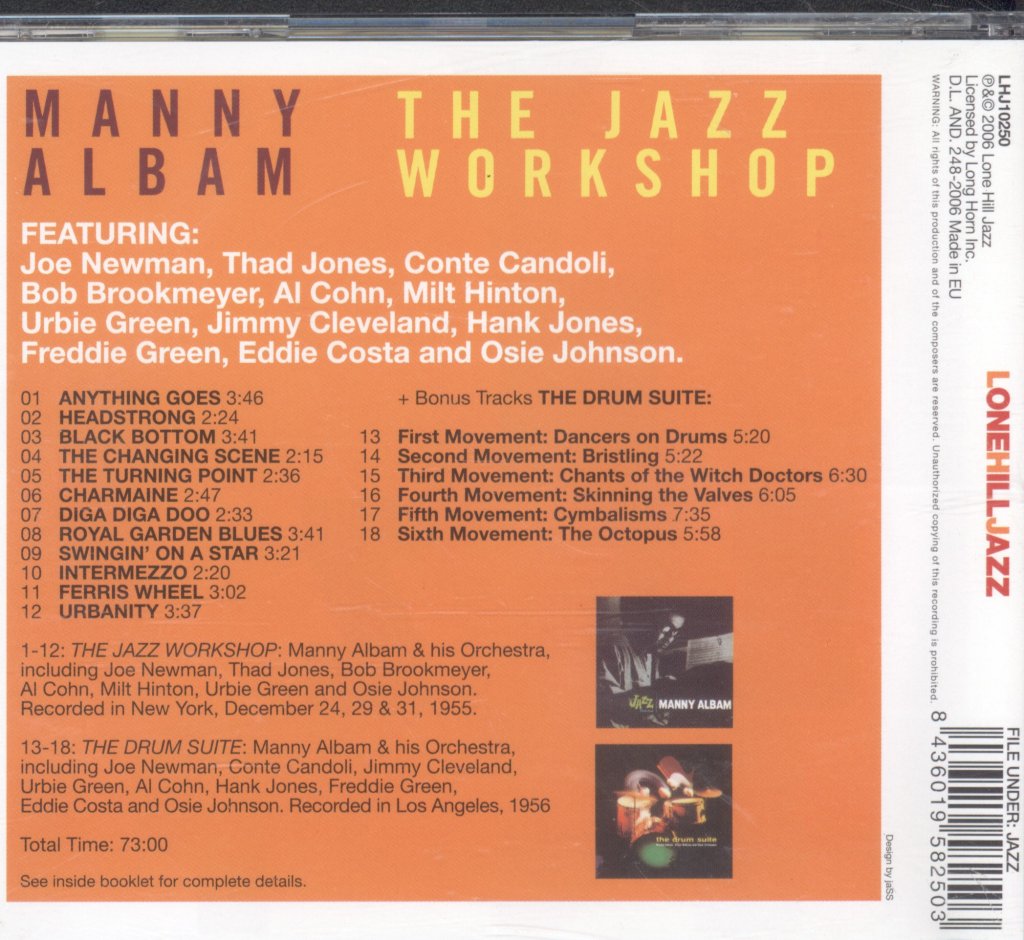 Manny Albam - Jazz Workshop - Cd