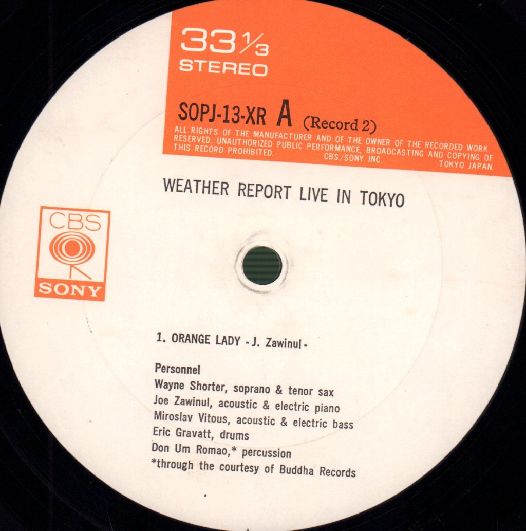 Weather Report - Weather Report Live In Tokyo - Double Lp