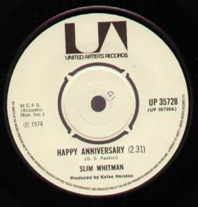Slim Whitman - Happy Anniversary - 7 Inch