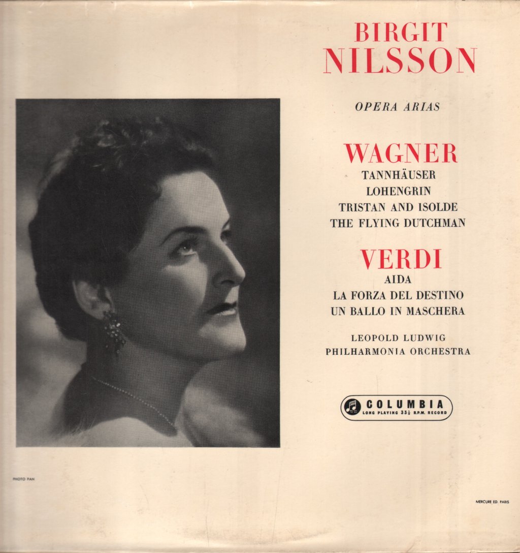Birgit Nilsson / Leopold Ludwig / Philharmonia Orchestra - Wagner and Verdi Opera Arias - Lp