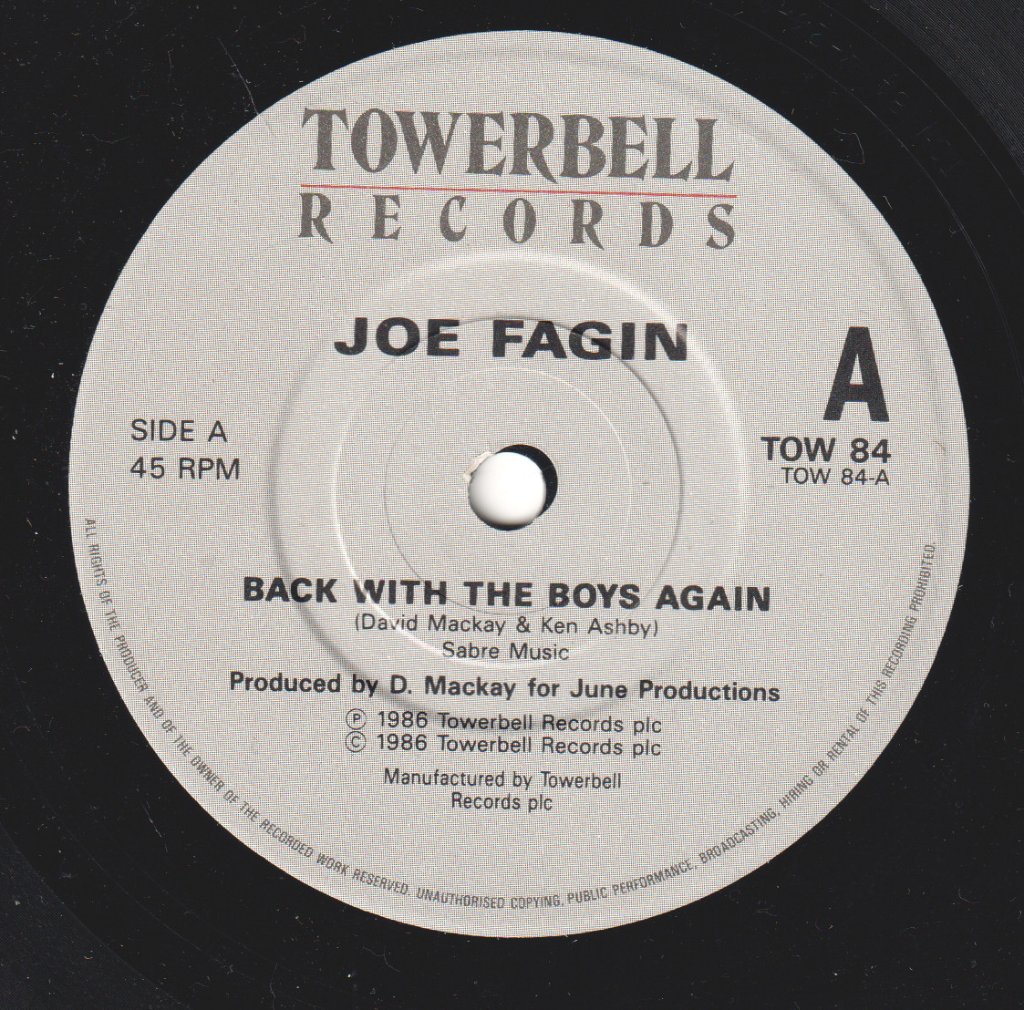 Joe Fagin - Back With The Boys Again - 7 Inch