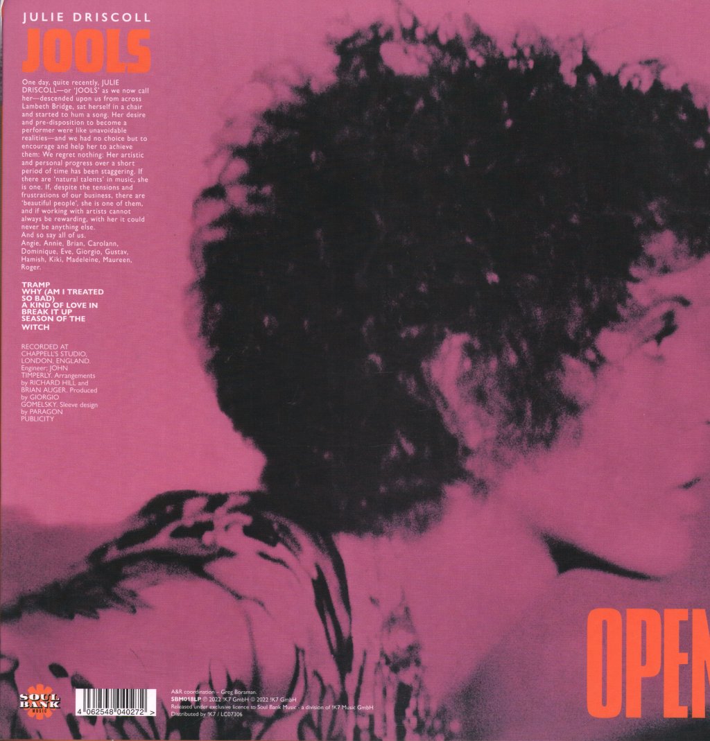 Julie Driscoll, Brian Auger and The Trinity - Open - Lp
