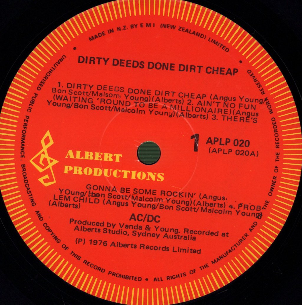 AC/DC - Dirty Deeds Done Dirt Cheap - Lp