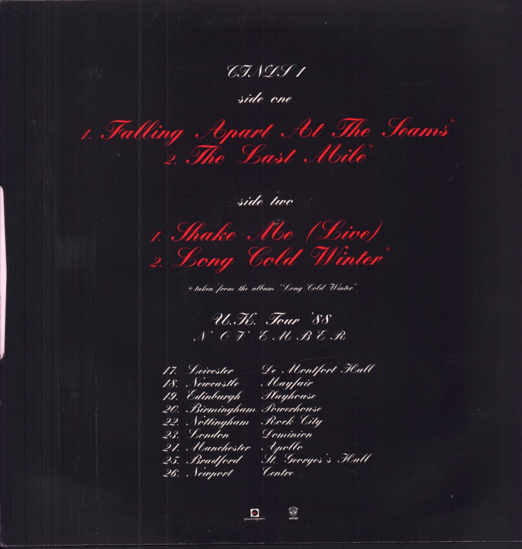 Cinderella - Falling Apart At The Seams - 12 Inch