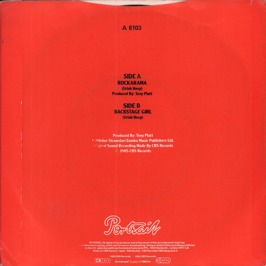 Uriah Heep - Rockarama - 7 Inch