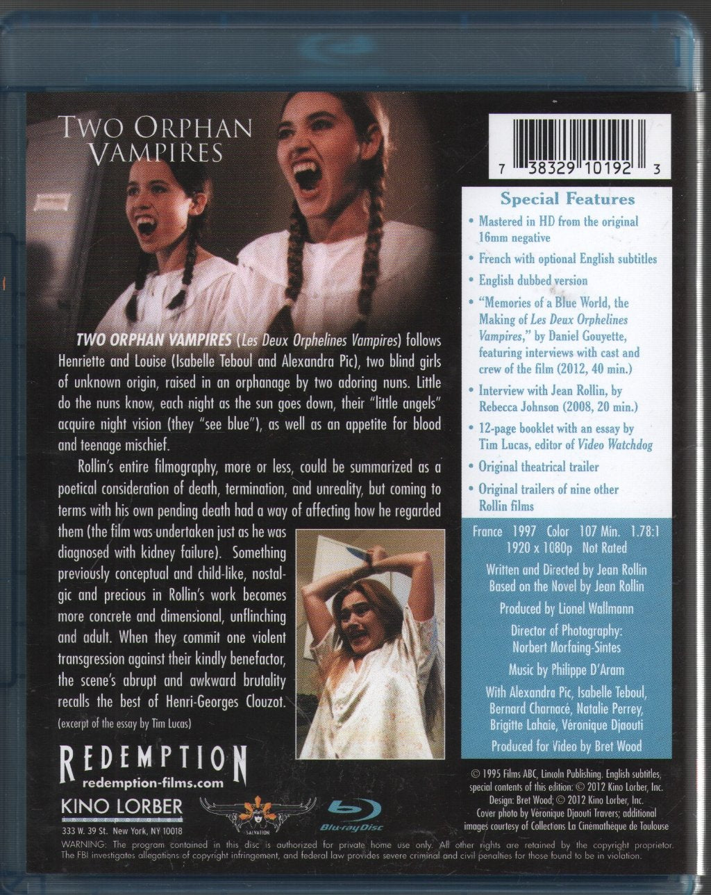 Jean Rollin - Two Orphan Vampires - Blu-Ray