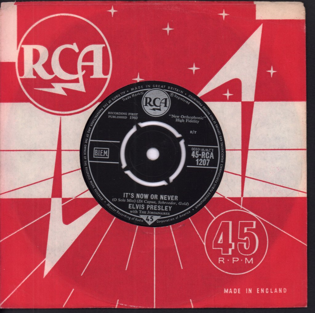 Elvis Presley - It's Now Or Never - 7 Inch