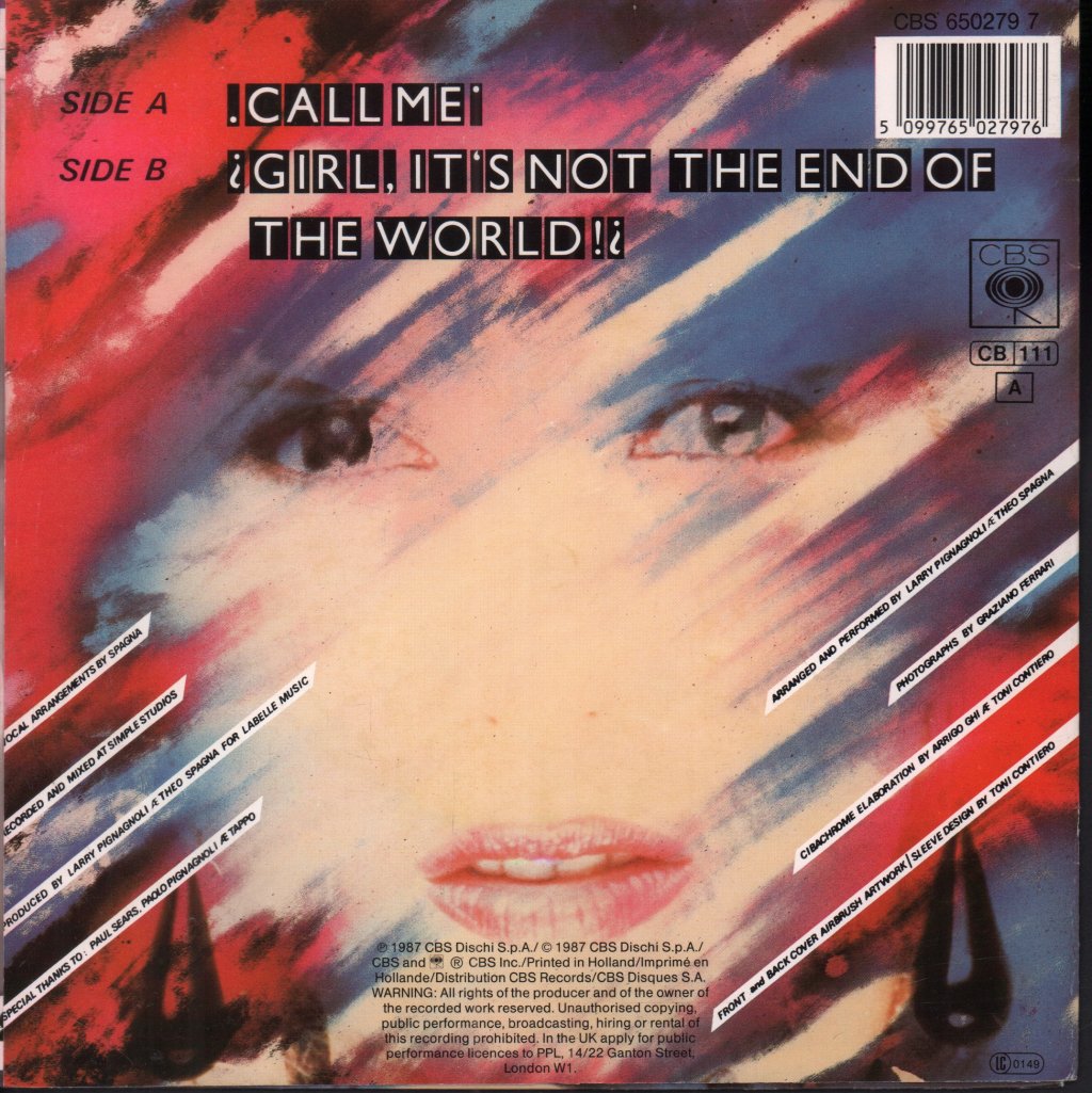 Spagna - Call Me - 7 Inch