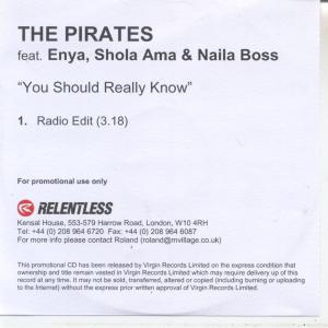 Pirates Feat Enya,Shola Ama And Naila Boss - You Should Really Know - Cdr